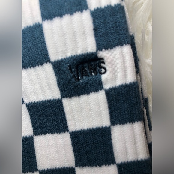 Vans Classic Dark Teal/Green and White Checkered Socks Men’s size 9-5-13 NWT - Picture 5 of 8